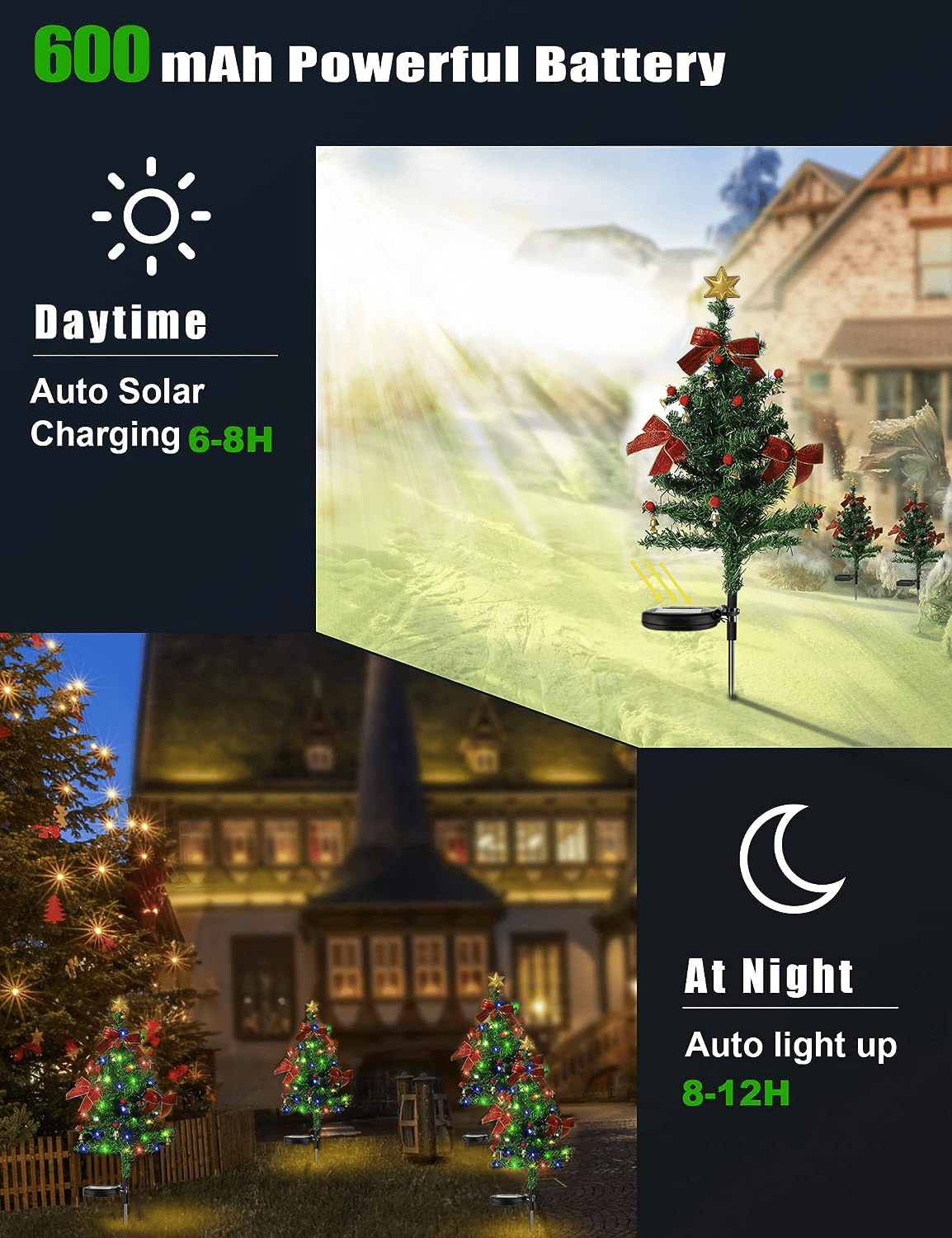 🔥Hot Sale 49%OFF-🎄Solar Christmas Trees Lights Outdoor Decoration Waterproof