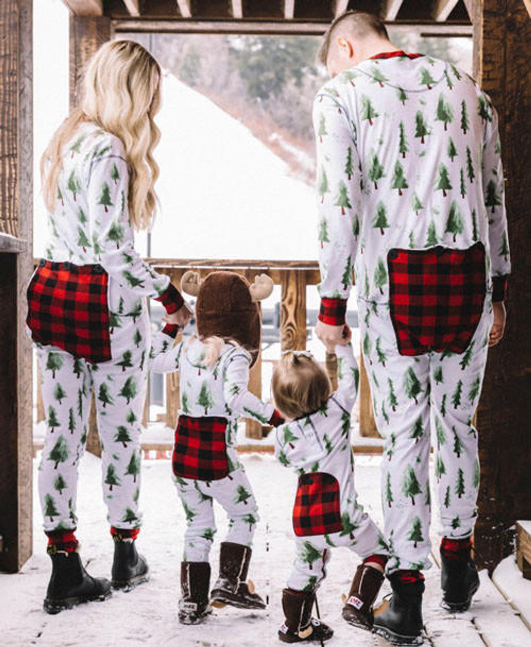 Evergreen Plaid Adult Onesie Flapjack