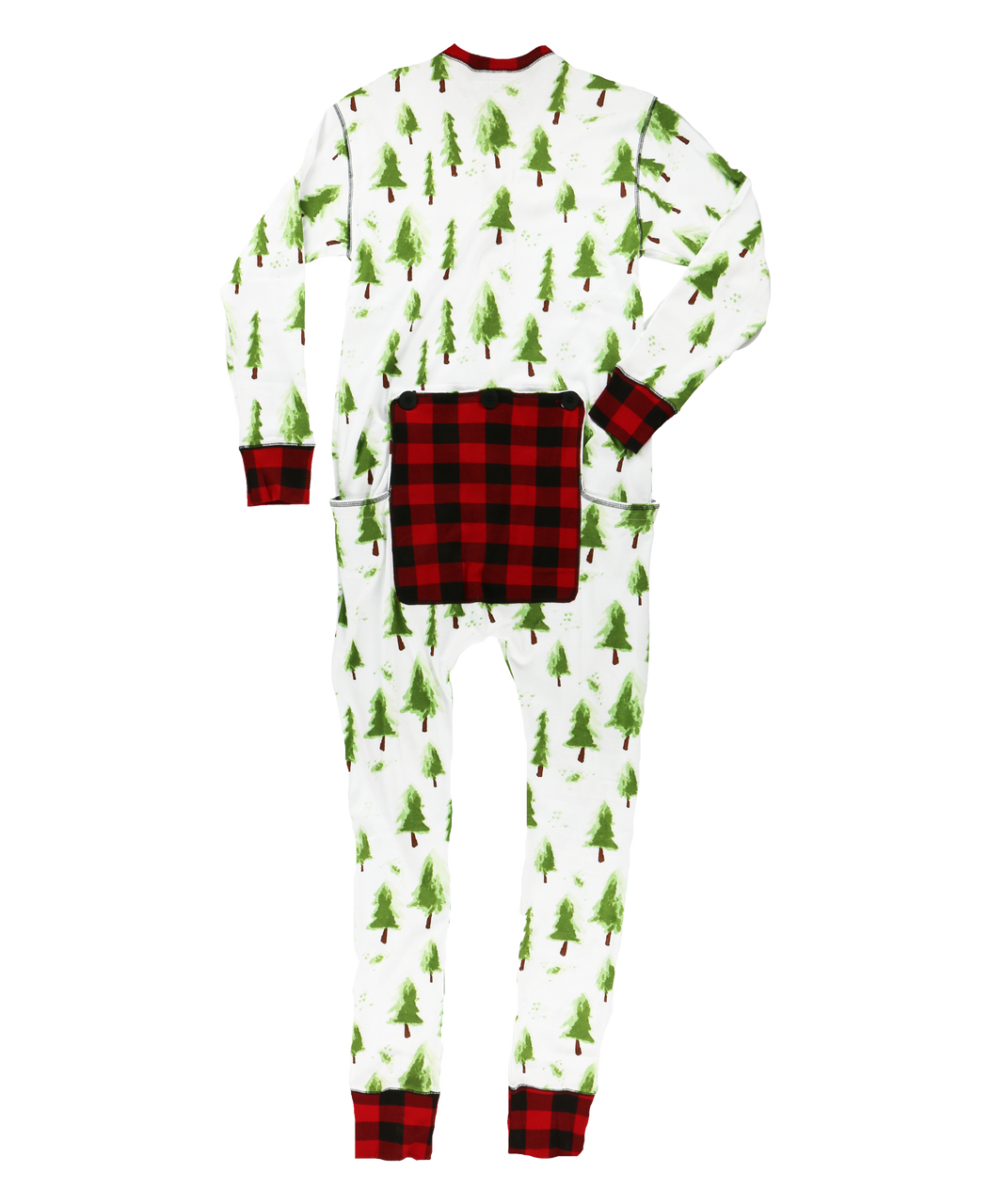 Evergreen Plaid Adult Onesie Flapjack