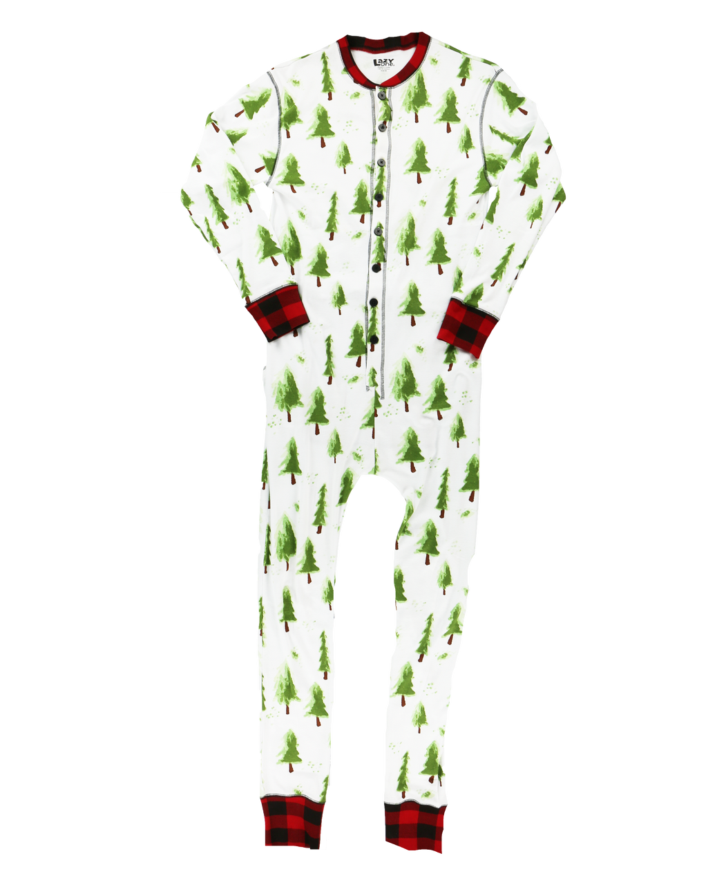 Evergreen Plaid Adult Onesie Flapjack