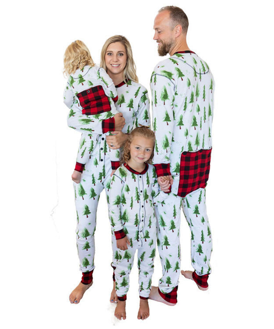 Evergreen Plaid Adult Onesie Flapjack