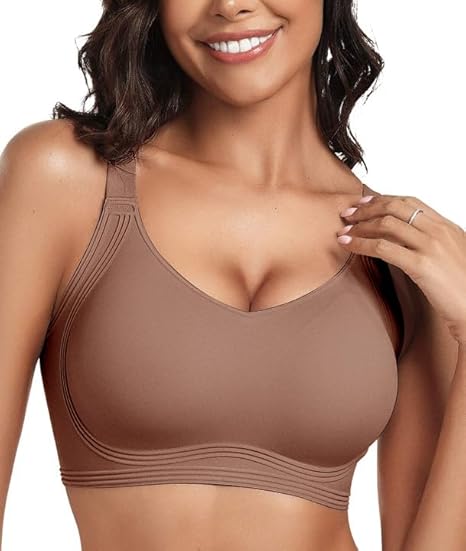 Xirainbow® V-Neck Flocking Technology Seamless Everyday Bras