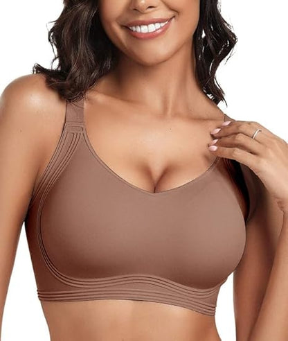 Xirainbow® V-Neck Flocking Technology Seamless Everyday Bras