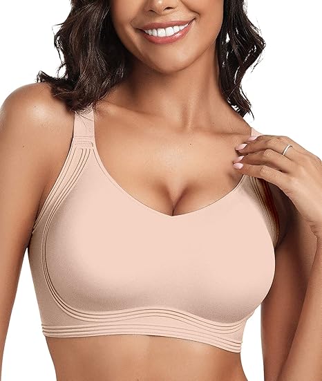 Xirainbow® V-Neck Flocking Technology Seamless Everyday Bras